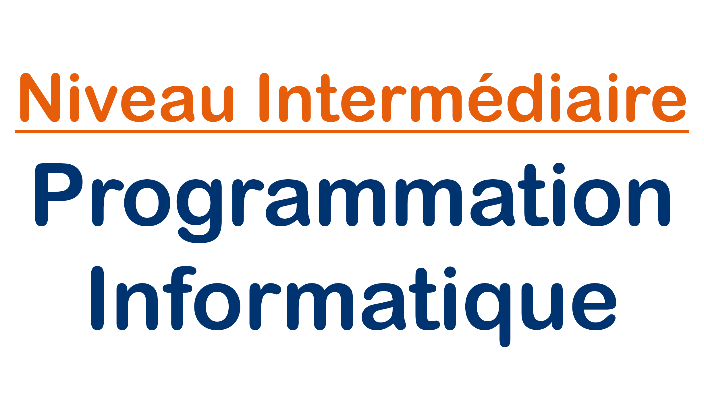 Niveau Intermédiaire | Programmation